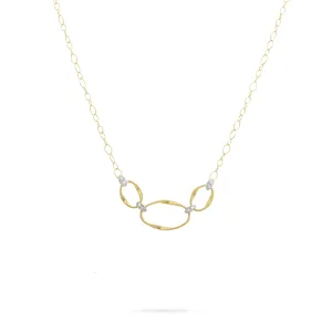 18K Yellow Gold and Diamond Half Collar NECKLACE