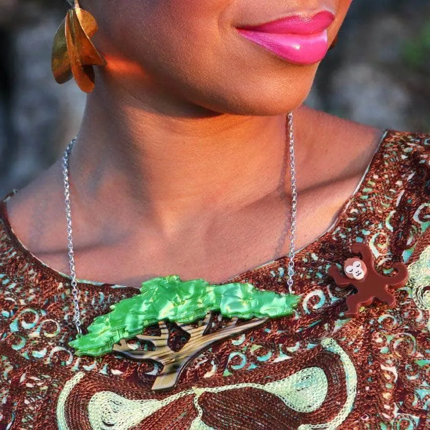 Acacia Escape Necklace and Mini Brooch Set