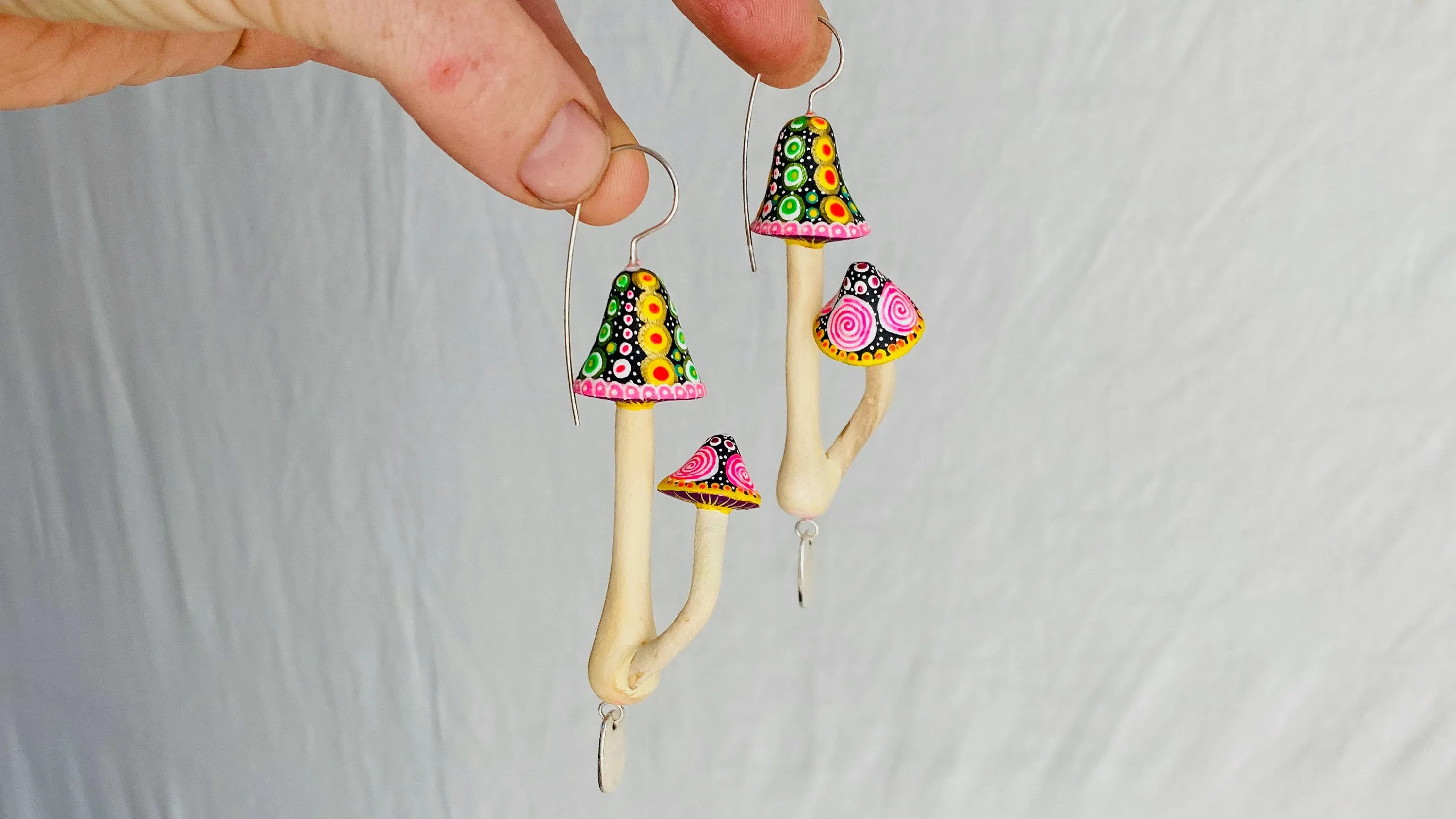 Alebrije Mushroom Earrings. Sterling Silver. Atelier Aadya. 0241