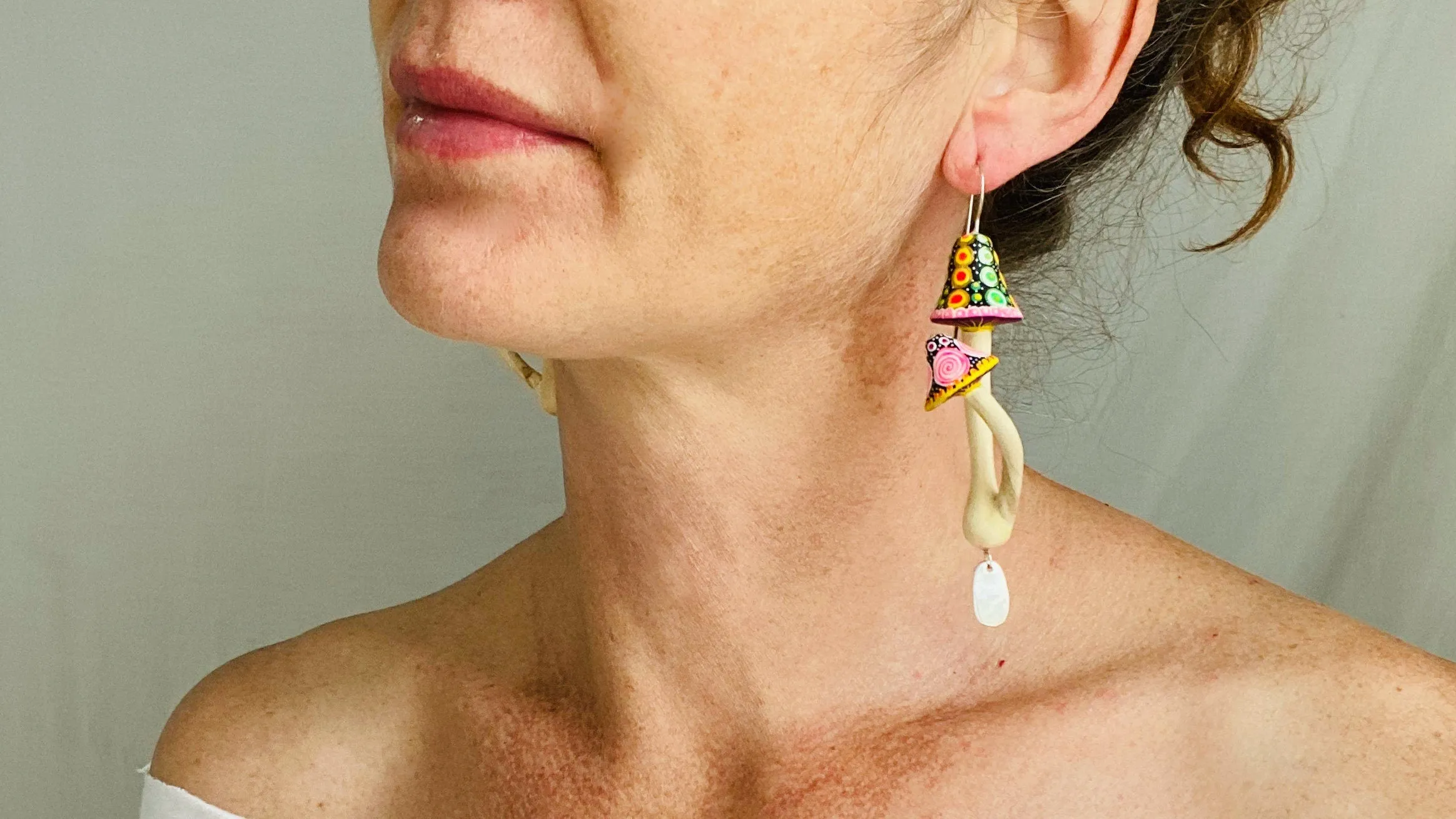 Alebrije Mushroom Earrings. Sterling Silver. Atelier Aadya. 0241