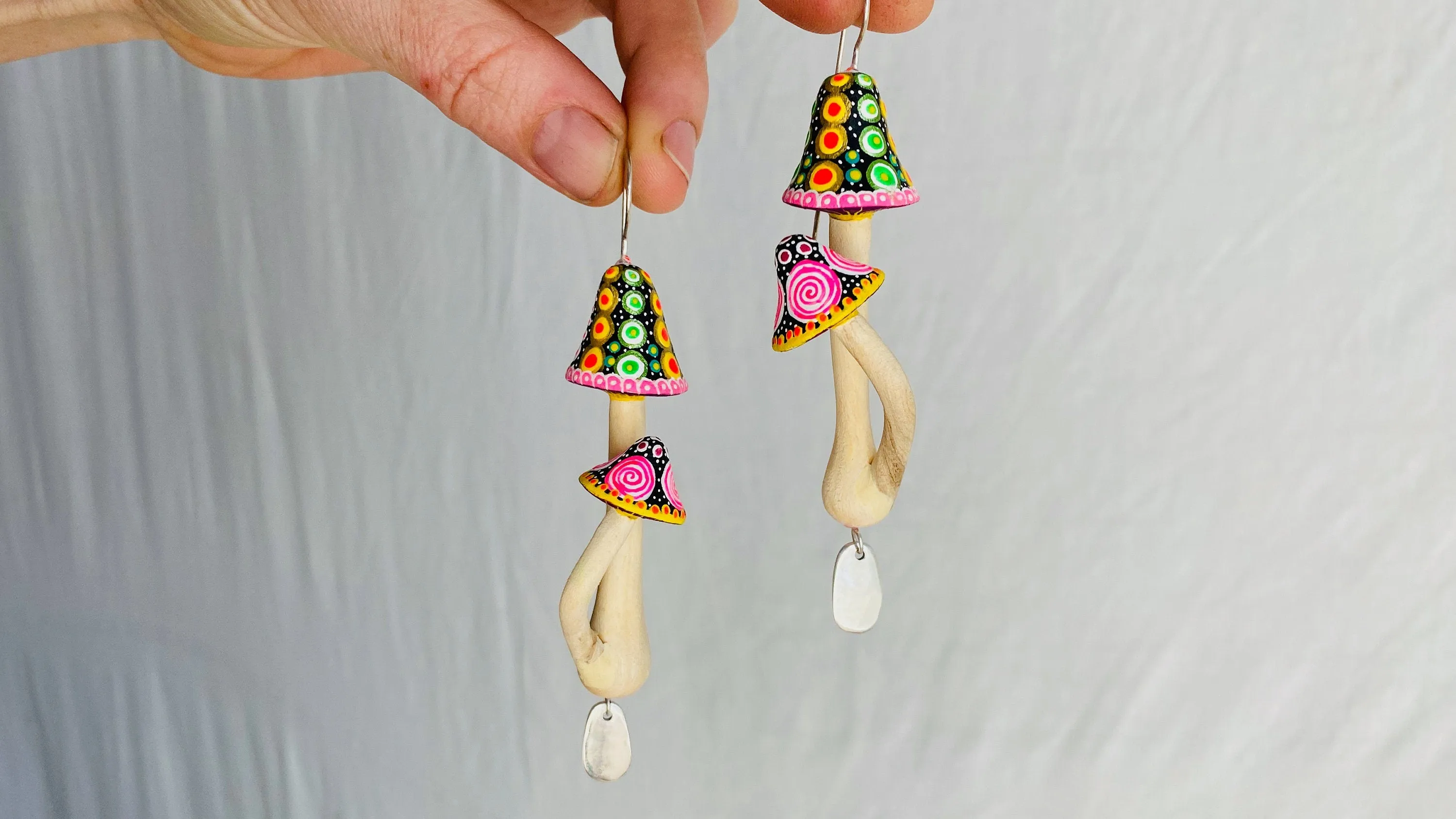 Alebrije Mushroom Earrings. Sterling Silver. Atelier Aadya. 0241