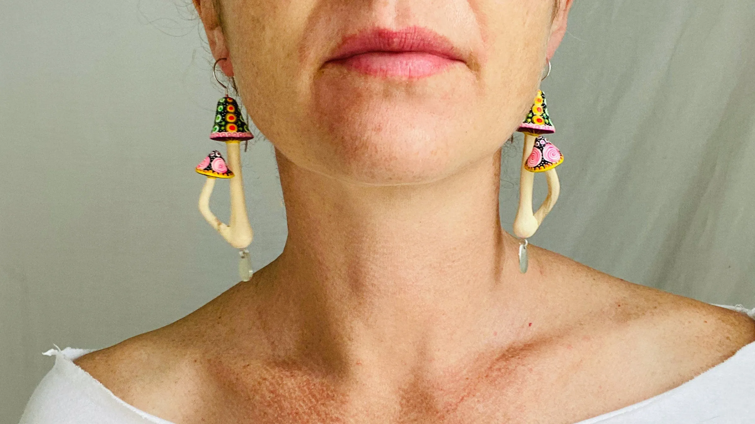 Alebrije Mushroom Earrings. Sterling Silver. Atelier Aadya. 0241