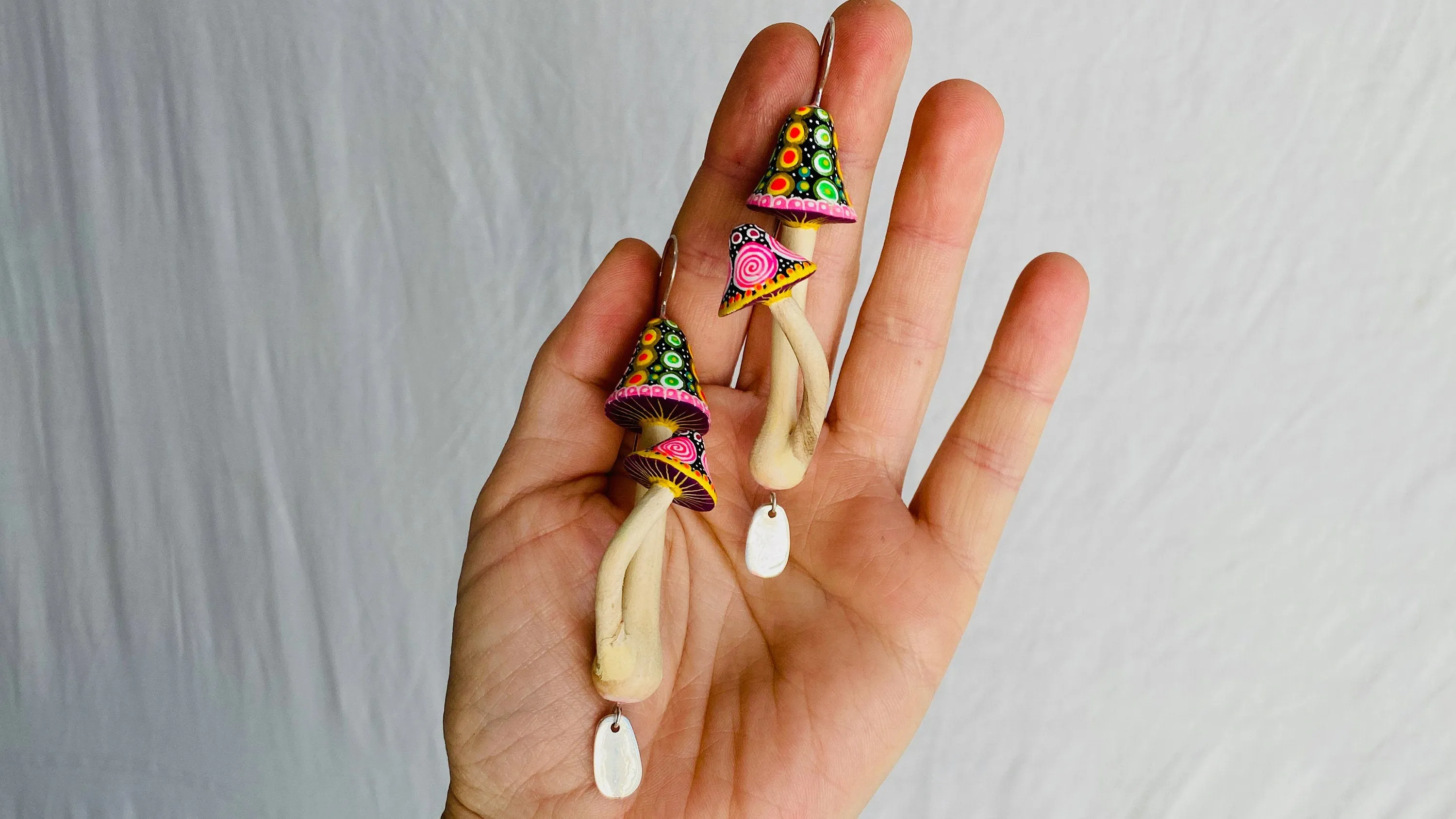 Alebrije Mushroom Earrings. Sterling Silver. Atelier Aadya. 0241