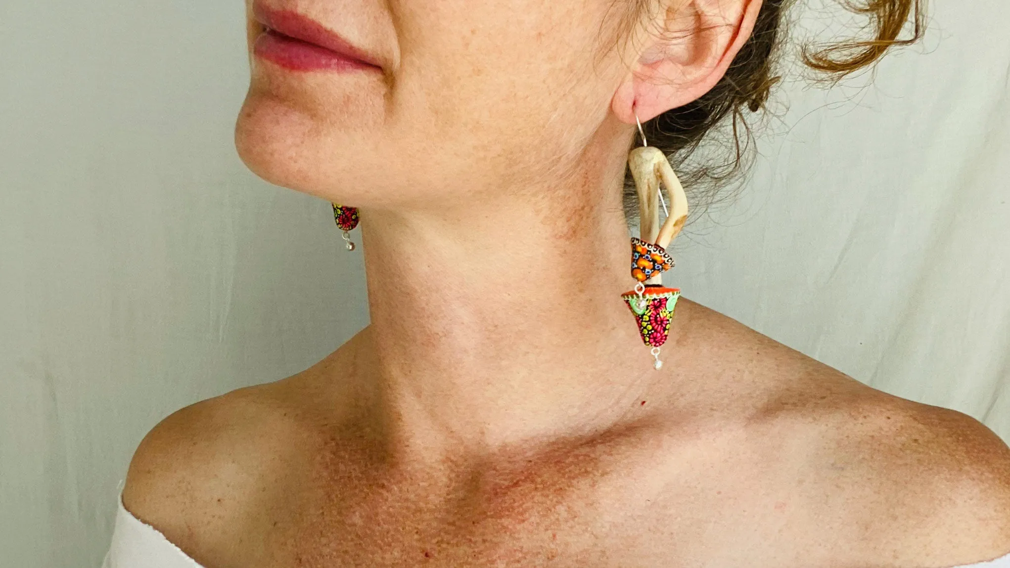 Alebrije Mushroom Earrings. Sterling Silver. Atelier Aadya. 0258