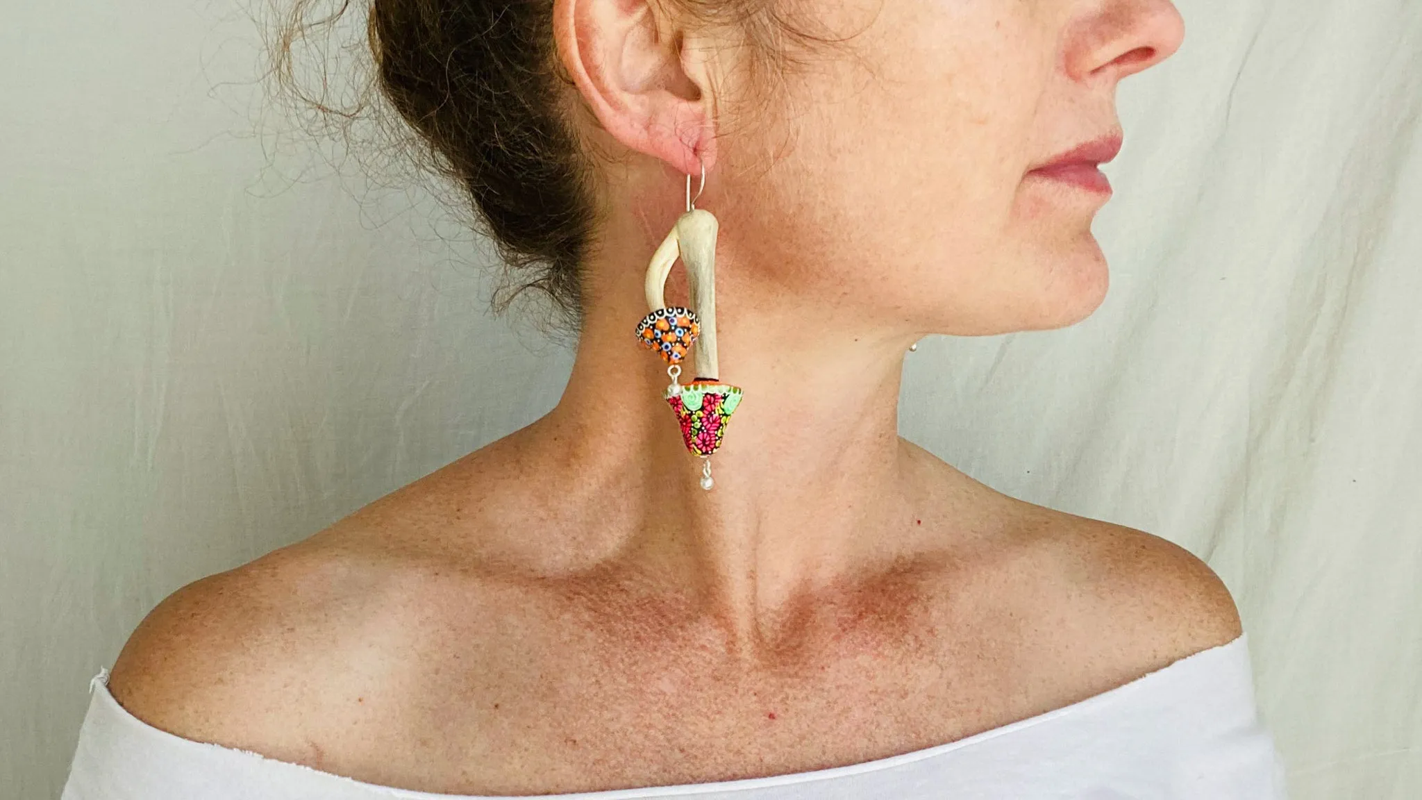 Alebrije Mushroom Earrings. Sterling Silver. Atelier Aadya. 0258