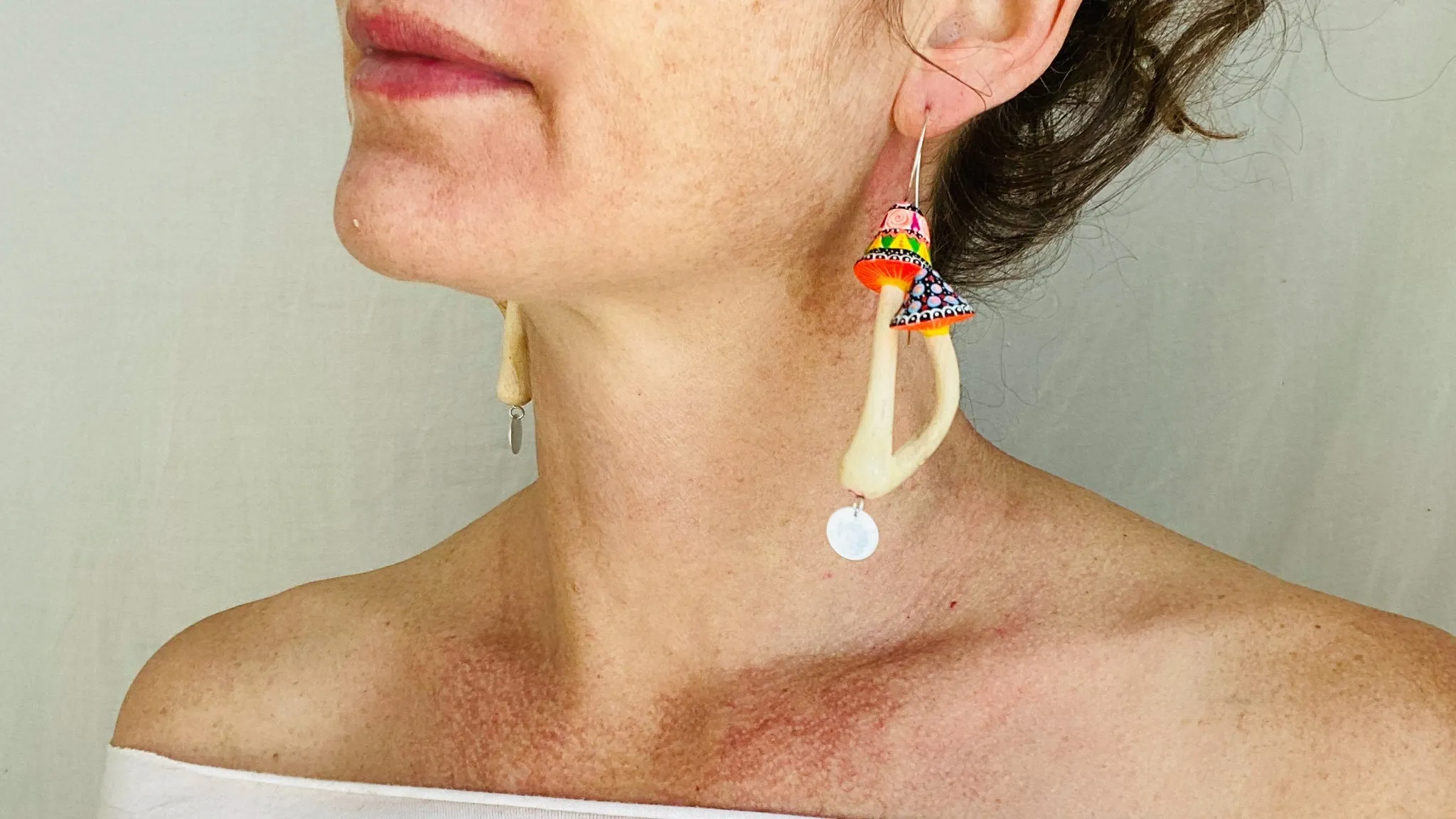 Alebrije Mushroom Earrings. Sterling Silver. Atelier Aadya.