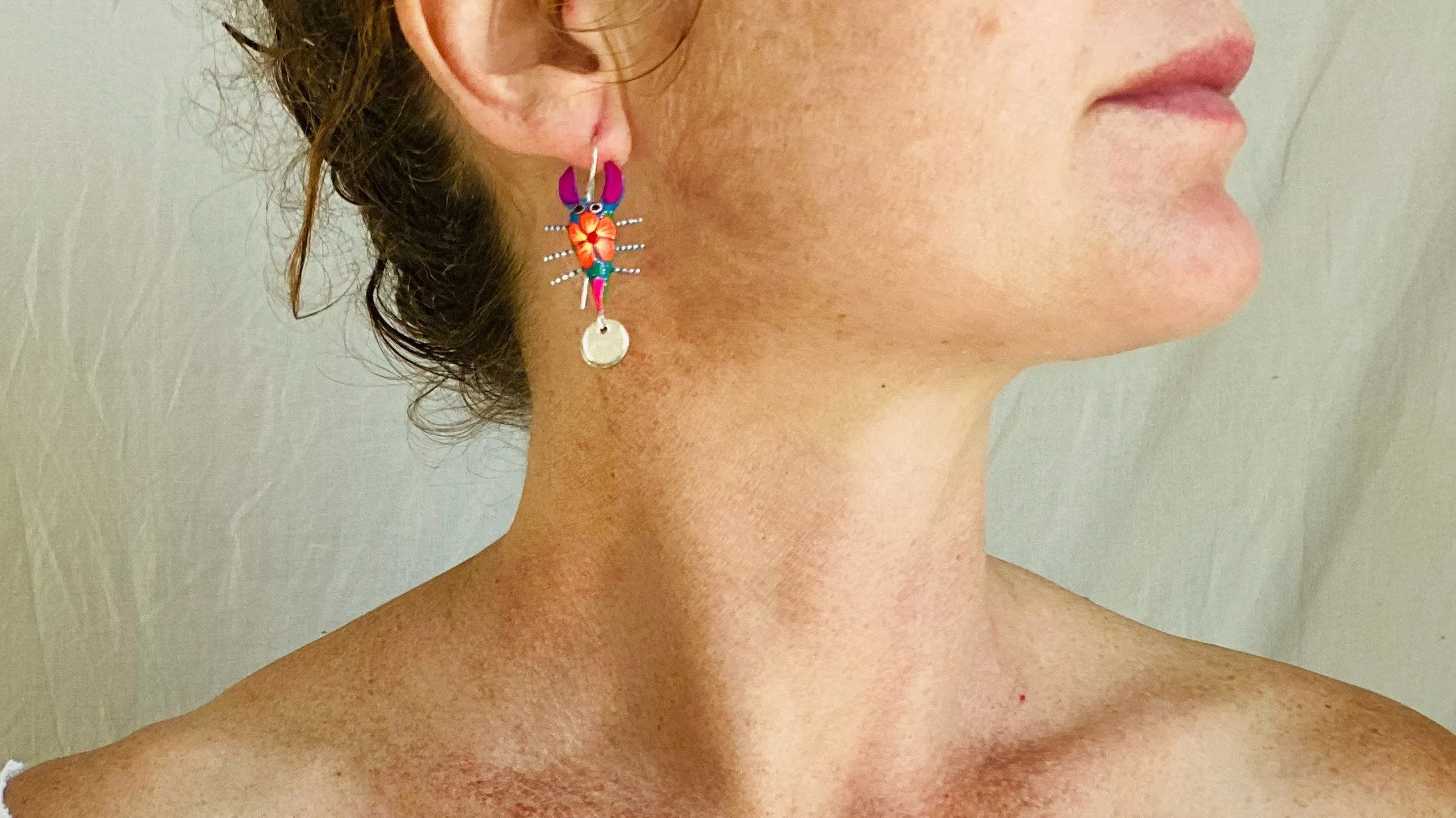 Alebrije Scorpion Earrings. Sterling Silver. Atelier Aadya.