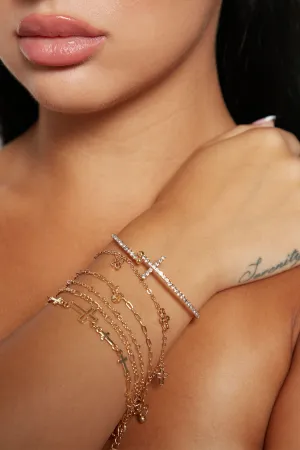 Always By Your Side 6 Piece Bracelet Set - Gold