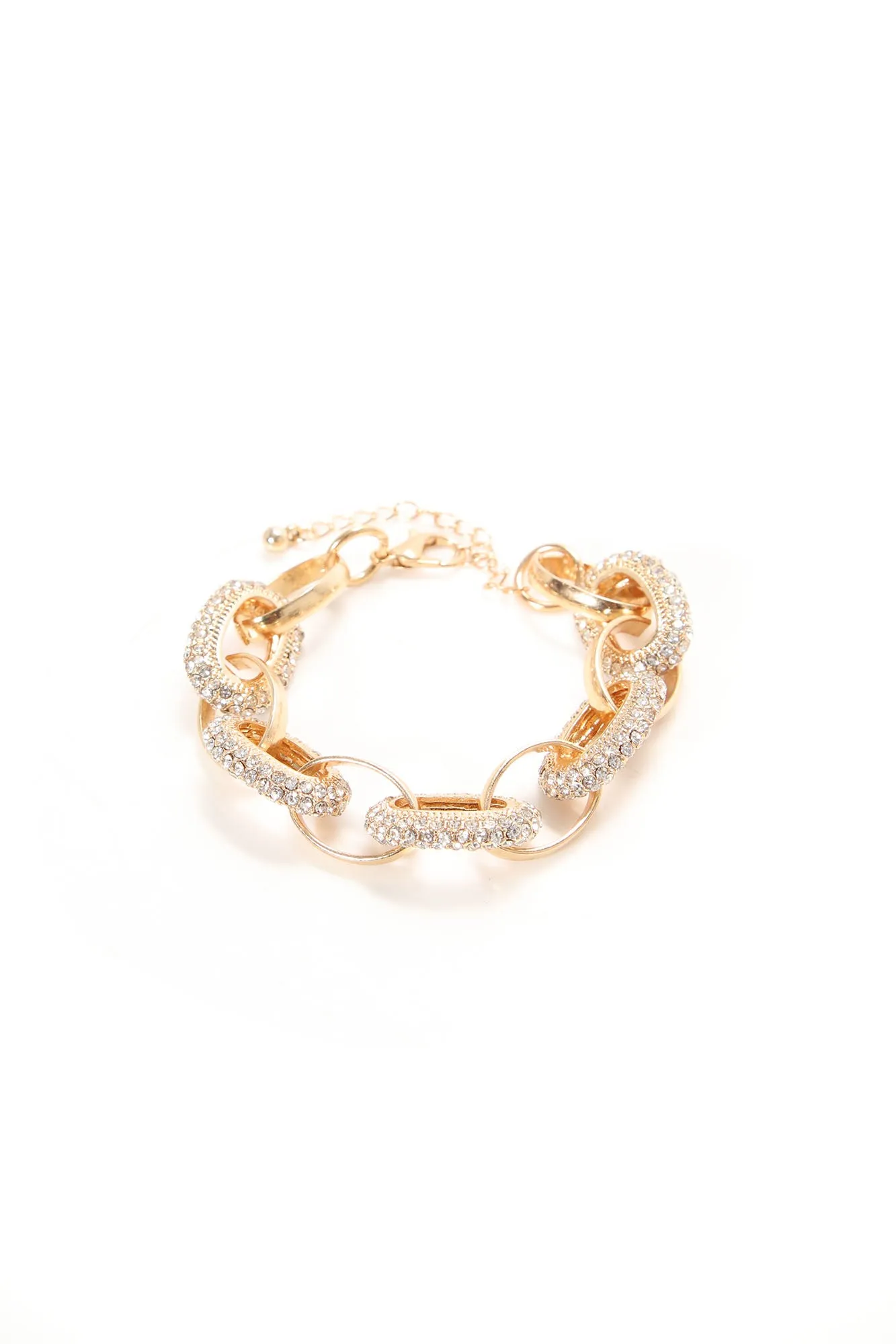Always Icy Rhinestone Bracelet - Gold
