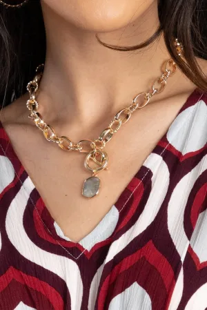 Chunky Chain Link Pendant Necklace