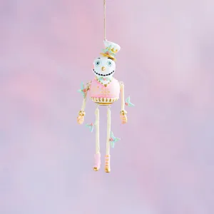 GOLD & BLUSH HOLLY JOLLY ORNAMENT