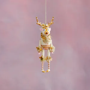 GOLD & BLUSH LA RENNE THE REINDEER ORNAMENT
