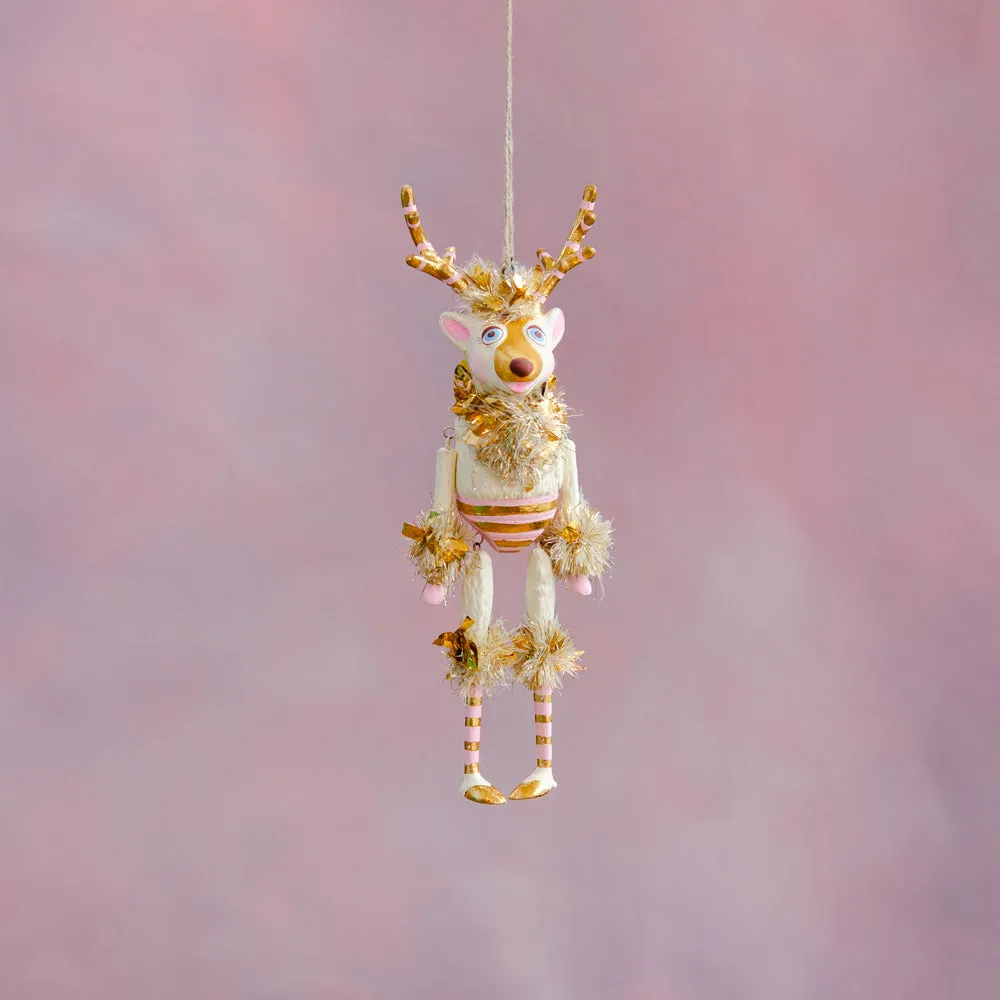 GOLD & BLUSH LA RENNE THE REINDEER ORNAMENT