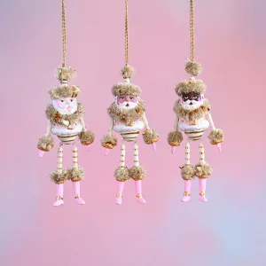 GOLD & BLUSH PAPA NOEL ORNAMENT