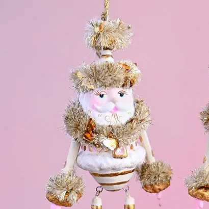 GOLD & BLUSH PAPA NOEL ORNAMENT