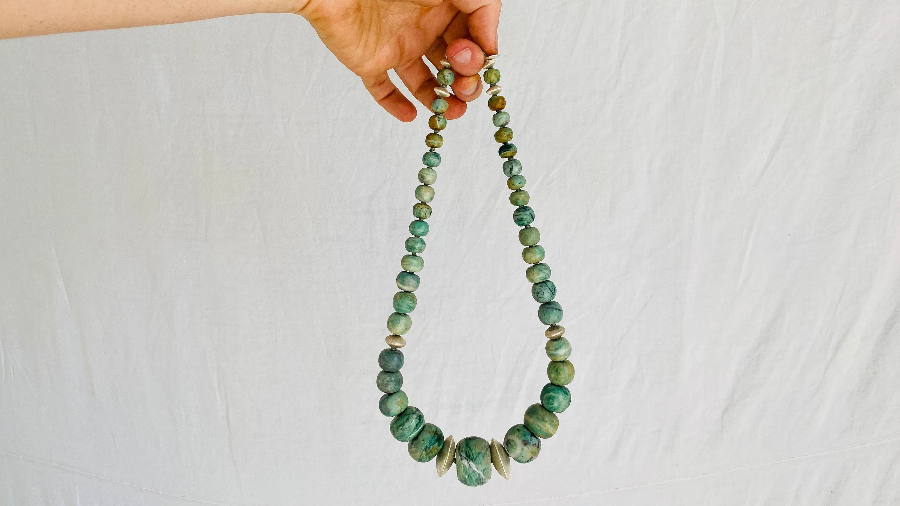 Guatemalita Jade Choker Necklace. Guatemalan. Disks.