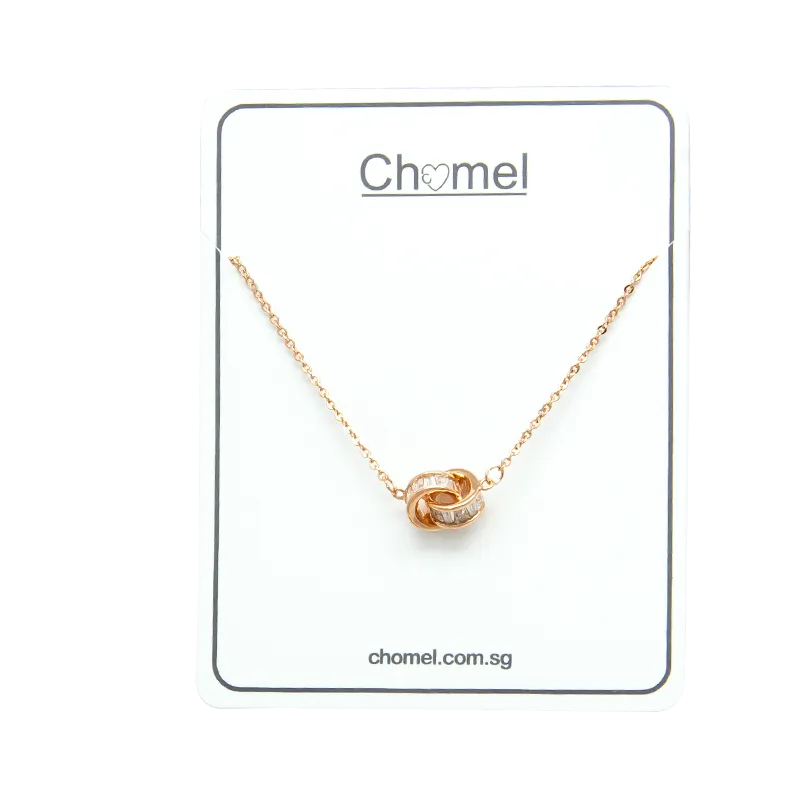 Interlocking Cubic Zirconia Necklace