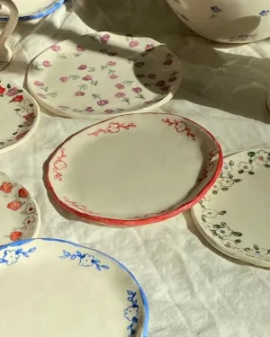 Ivy Catchall Plate - Red