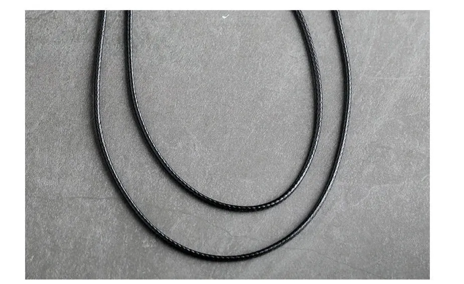 Long Necklace Metal & Wood Geometric Rect. Pendant on Black Leather Cord Silver/Brown Wood