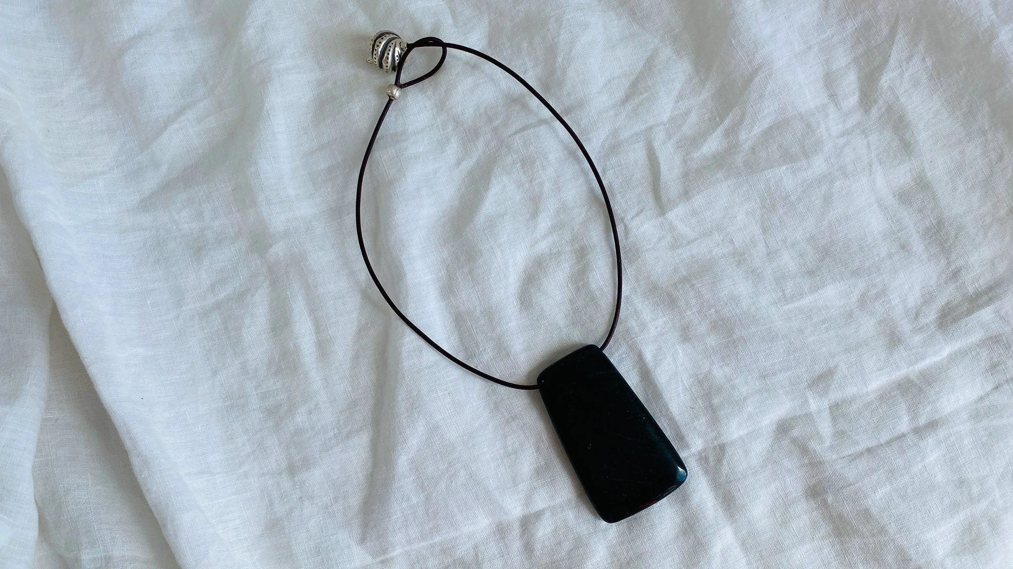 Mayan Black Jade Pendant. Hand-Carved . Adze. Guatemalan. 0386