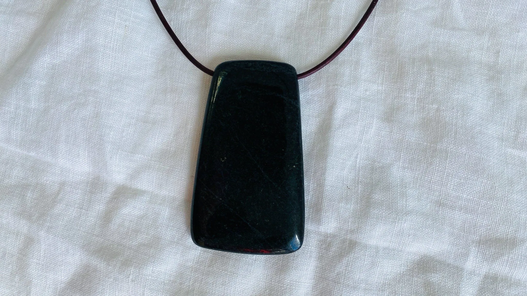 Mayan Black Jade Pendant. Hand-Carved . Adze. Guatemalan. 0386