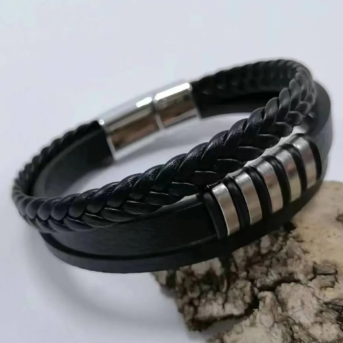 Men's Vintage Punk Leather Bracelet – New Design
