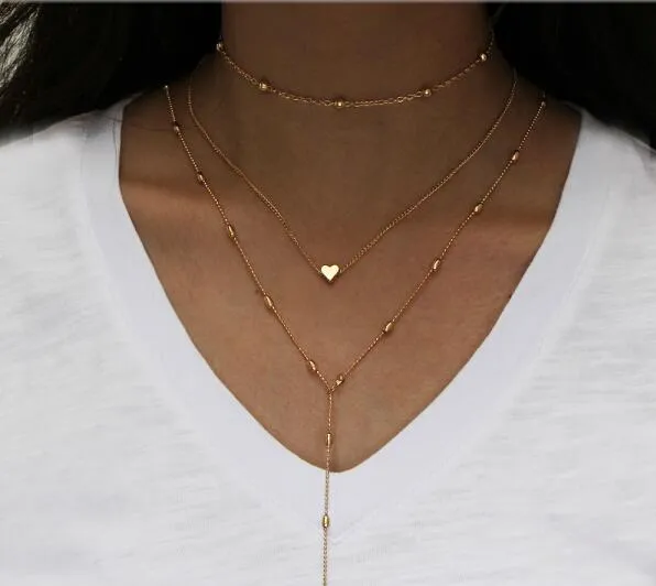 Multilayer Crystal Pendant Choker