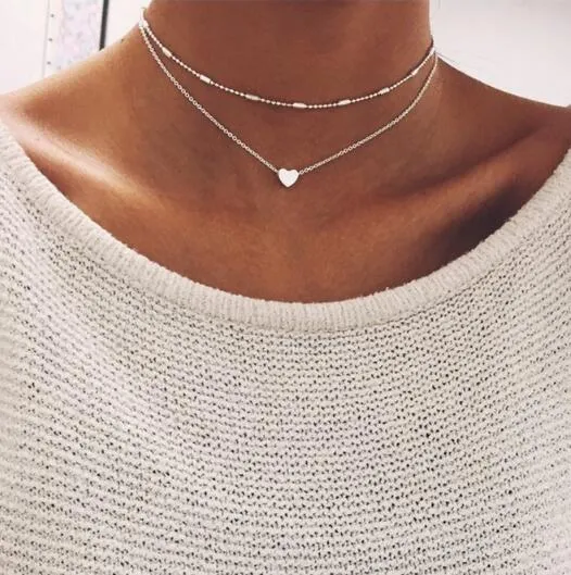 Multilayer Crystal Pendant Choker