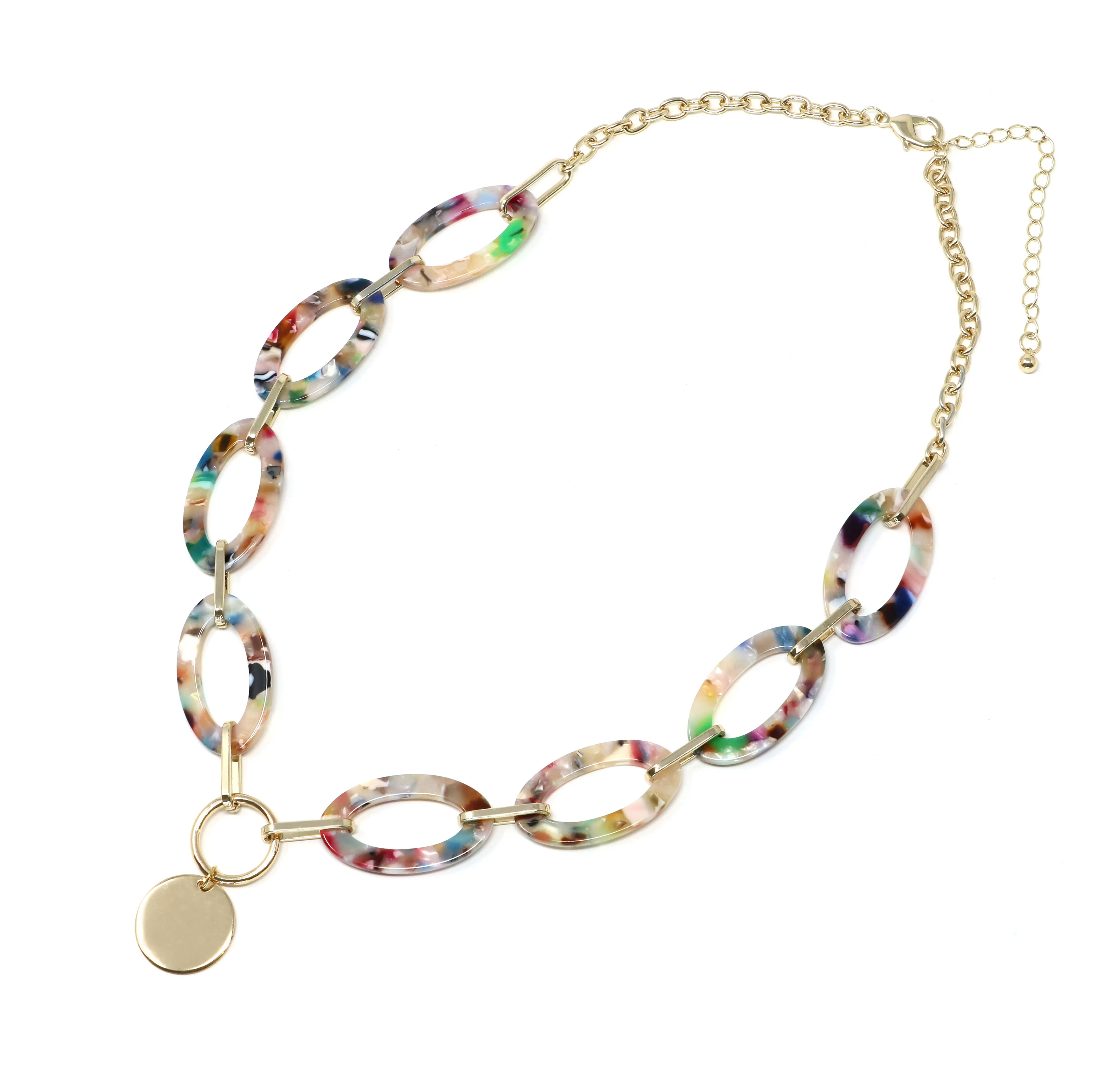 Resin Link Statement Necklace