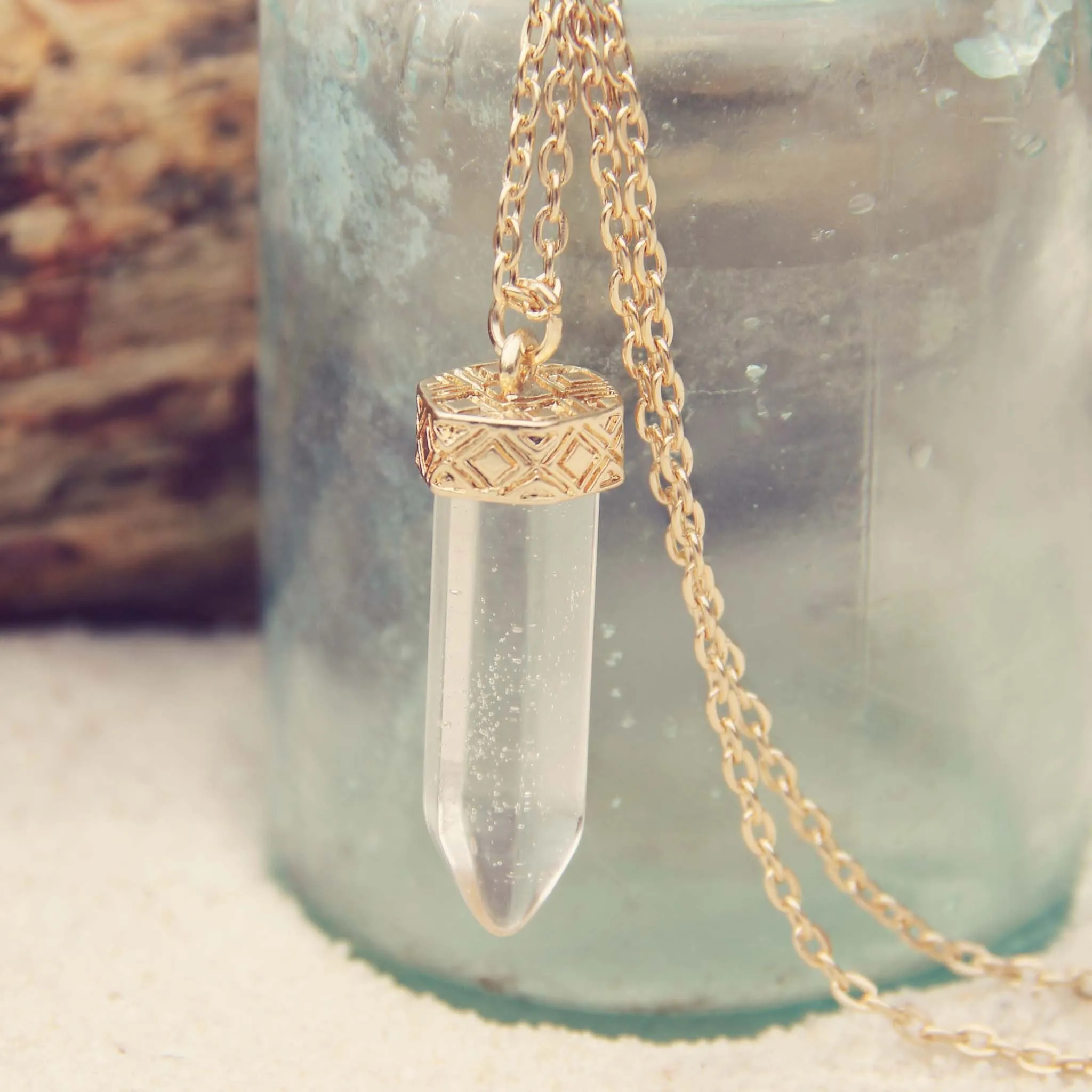 Sands of Time Necklace in Crystal