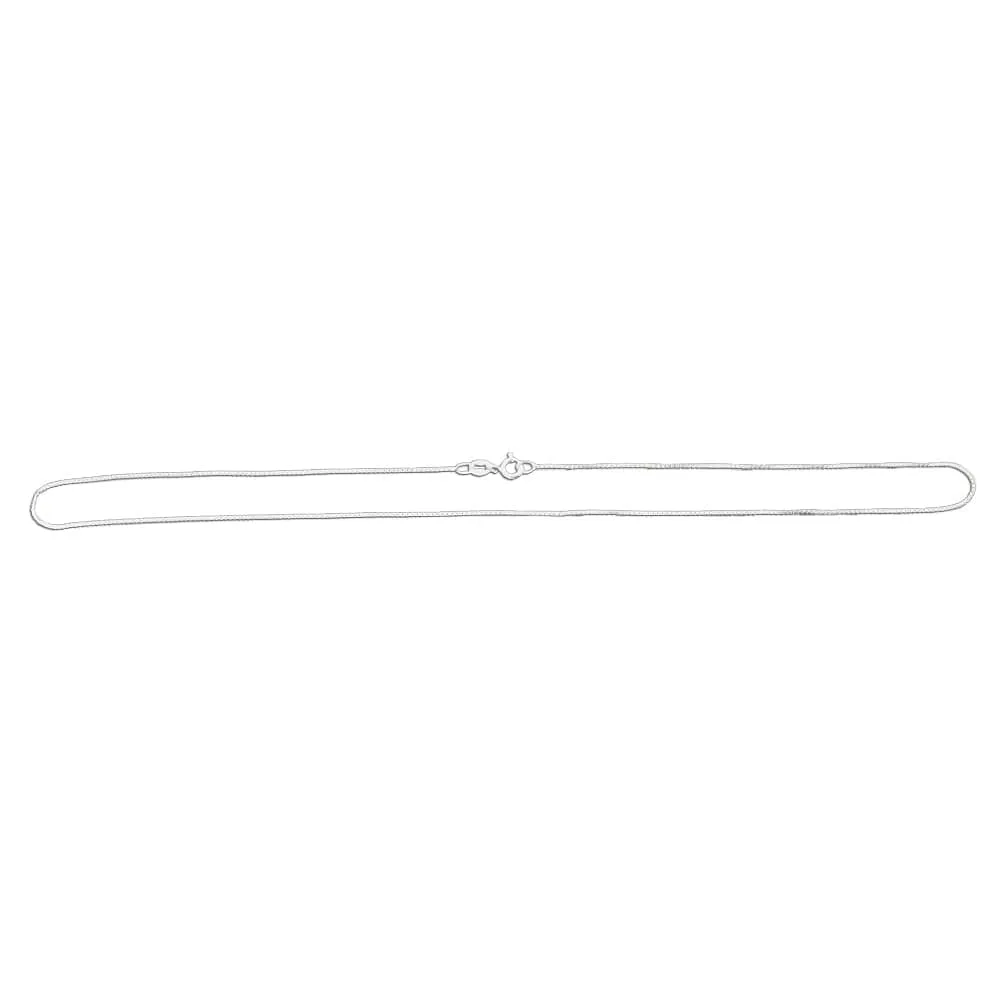 Sterling Silver Necklace Small Checkered 60cm