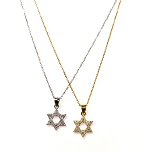 Sterling Silver Star of David with CZs
