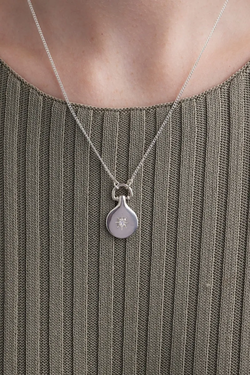 The Starry Night Moonstone Silver Pendant