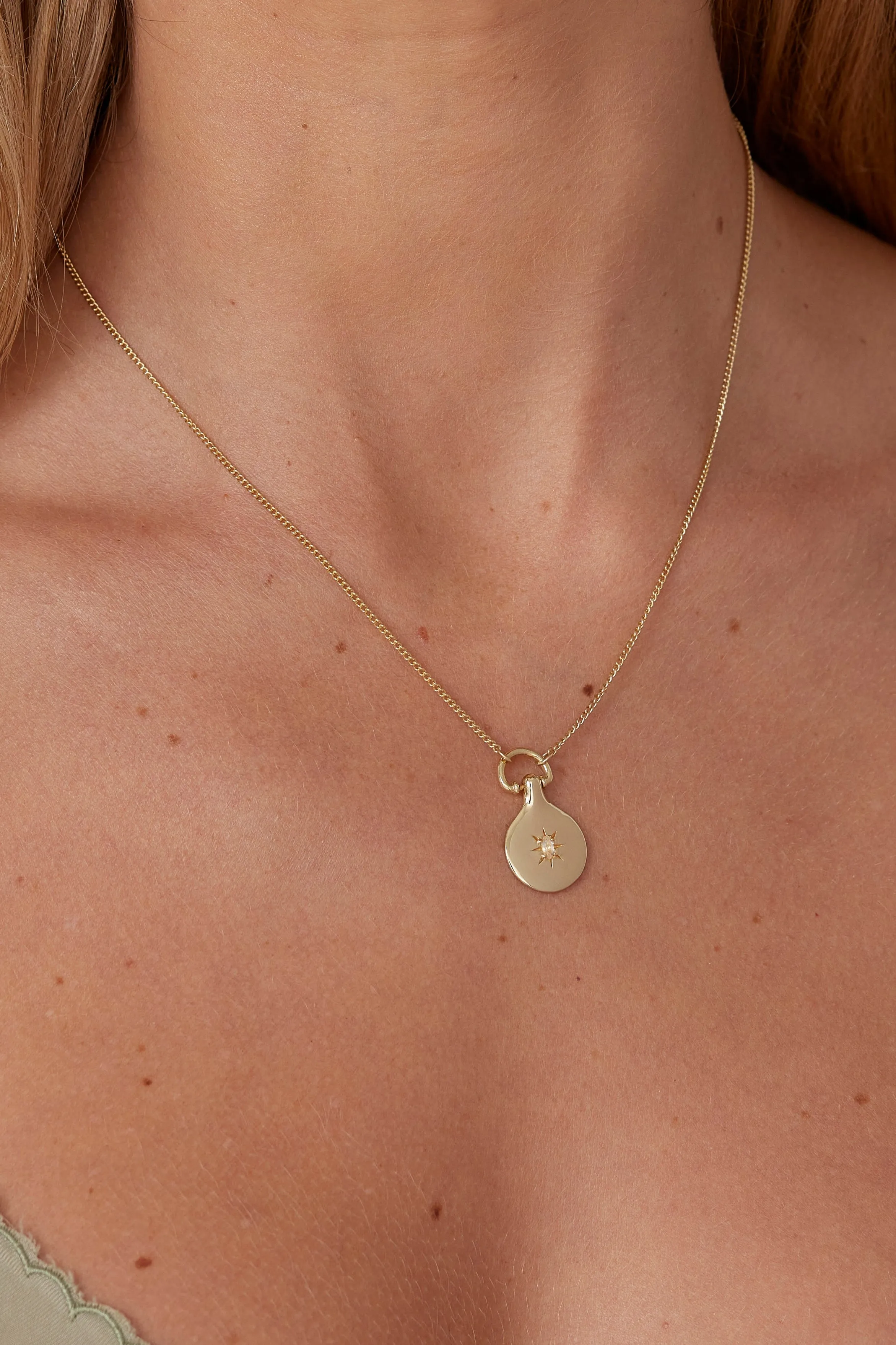 The Starry Night Moonstone Silver Pendant